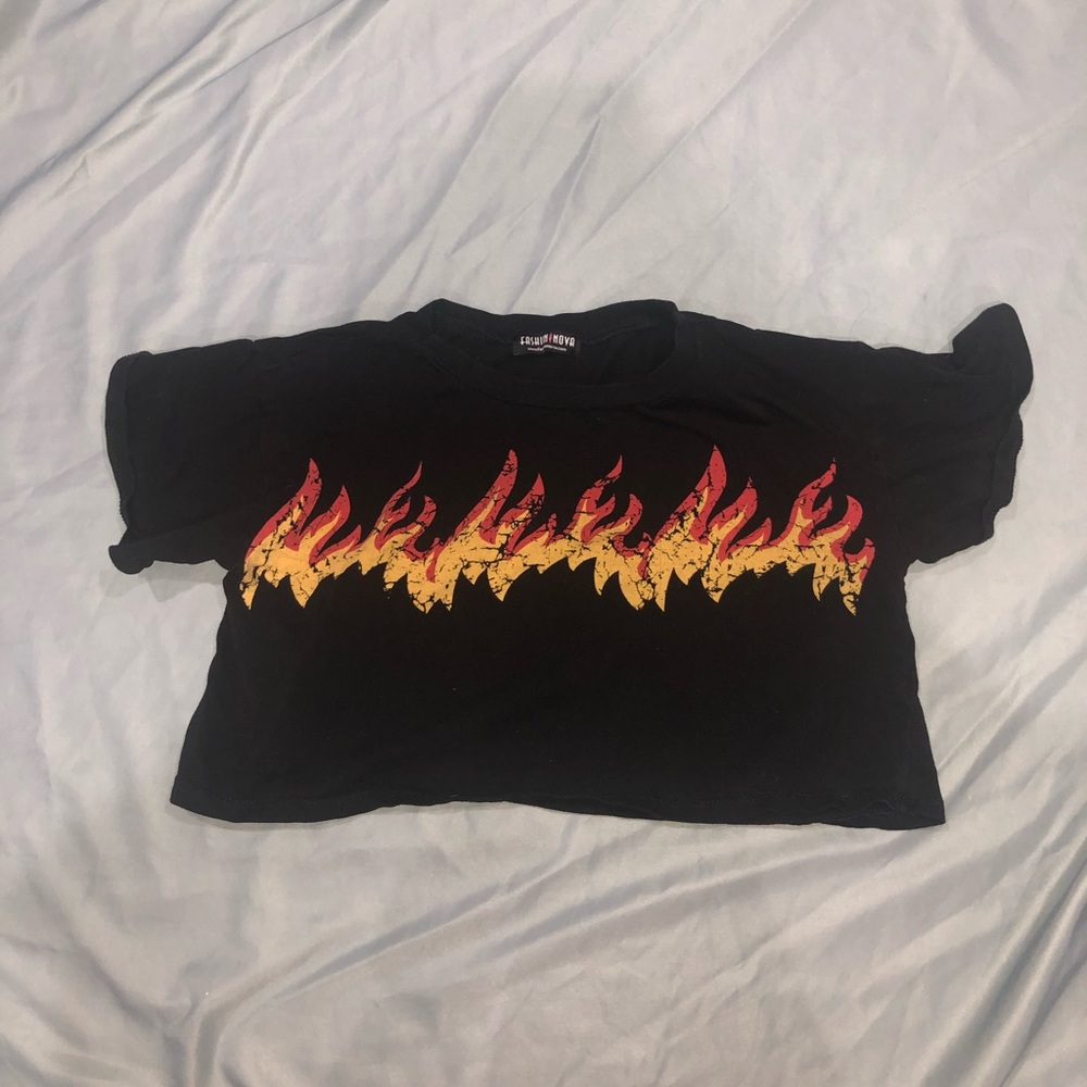 Fashion Nova flame crop top